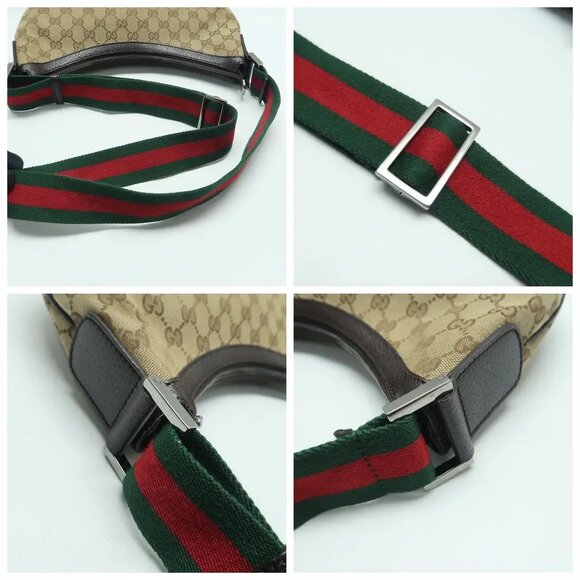 GUCCI Brown Cloth Shoulder Bag 615-041425 - Picture 6 of 12